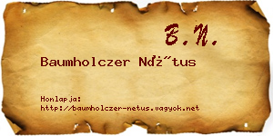 Baumholczer Nétus névjegykártya